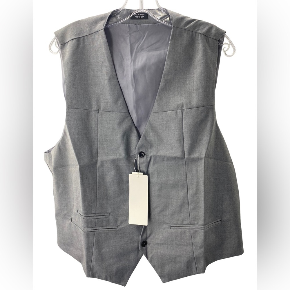 NWT Men Coofandy formal slim 4 button vest